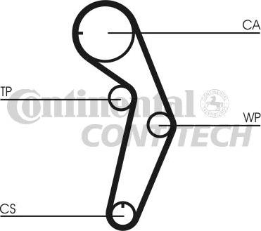 CONTINENTAL CT1048 - Ремінь ГРМ autozip.com.ua