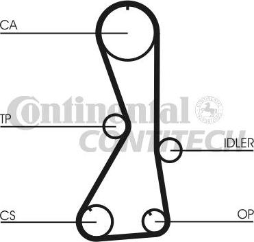 CONTINENTAL CT1016 - Ремінь ГРМ autozip.com.ua