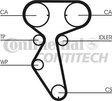 CONTINENTAL CT887 - Ремінь ГРМ autozip.com.ua