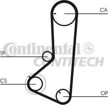 CONTINENTAL CT836 - Ремінь ГРМ autozip.com.ua