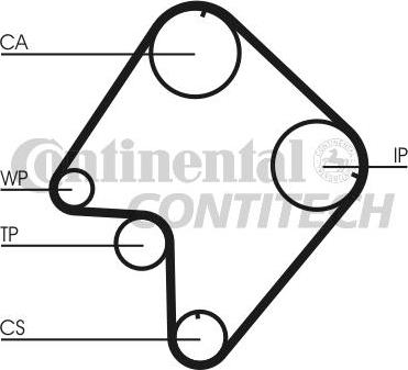 CONTINENTAL CT832 - Ремінь ГРМ autozip.com.ua