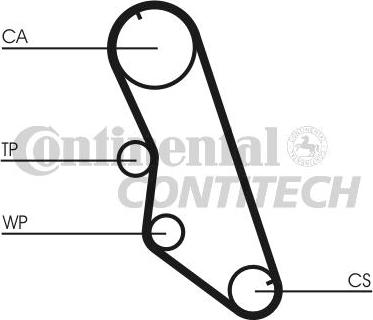 CONTINENTAL CT754 - Ремінь ГРМ autozip.com.ua