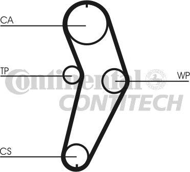 CONTINENTAL CT709 - Ремінь ГРМ autozip.com.ua