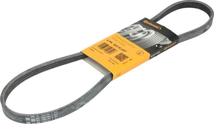 CONTINENTAL 4PK922 ELAST - Поліклиновий ремінь autozip.com.ua