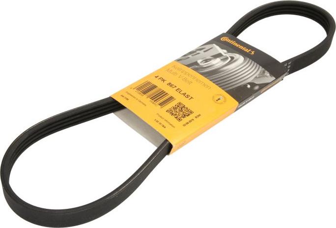 CONTINENTAL 4 PK 867 ELAST - Поліклиновий ремінь autozip.com.ua