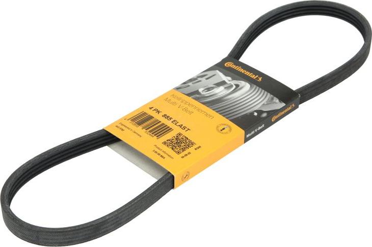 CONTINENTAL 4 PK 885 ELAST - Поліклиновий ремінь autozip.com.ua