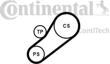 Continental 4PK735K1 - Поликлиновий ремінний комплект autozip.com.ua