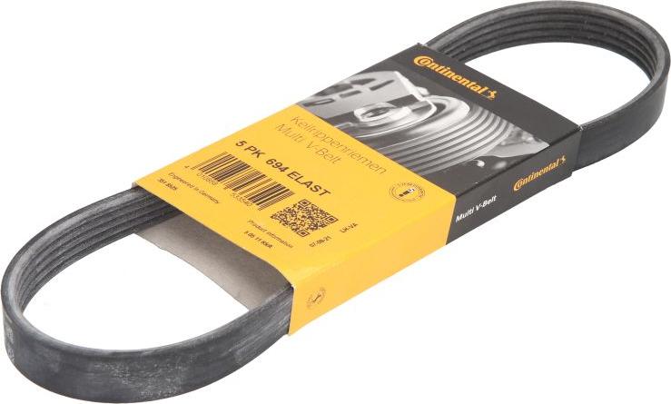 CONTINENTAL 5 PK 694 ELAST - Поліклиновий ремінь autozip.com.ua