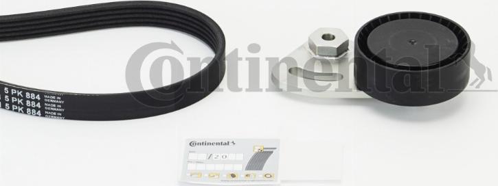 CONTINENTAL 5PK884K1 - Поликлиновий ремінний комплект autozip.com.ua