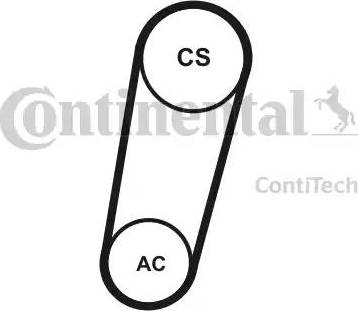 Continental 5PK705 ELAST T1 - Поліклиновий ремінь autozip.com.ua