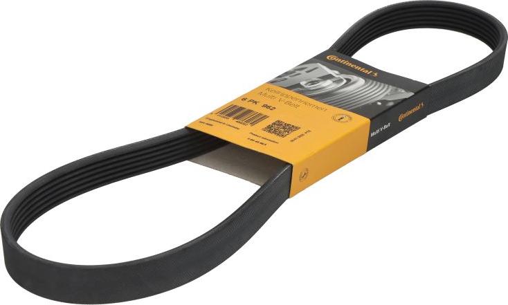CONTINENTAL 6PK962 - Поліклиновий ремінь autozip.com.ua