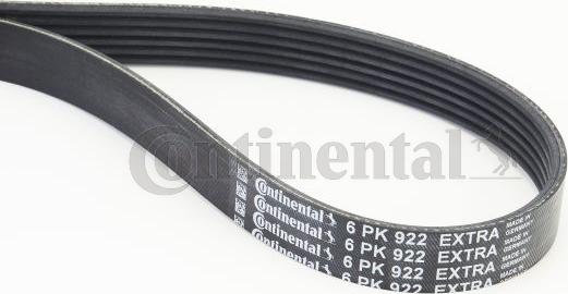 CONTINENTAL 6PK922 EXTRA - Поліклиновий ремінь autozip.com.ua