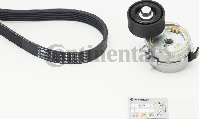 Contitech 6PK1045K4 - Поликлиновий ремінний комплект autozip.com.ua