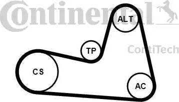 Continental 6PK1200K2 - Поликлиновий ремінний комплект autozip.com.ua