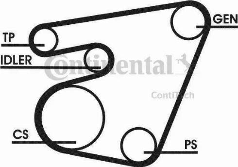 Continental 6PK1750D1 - Поликлиновий ремінний комплект autozip.com.ua