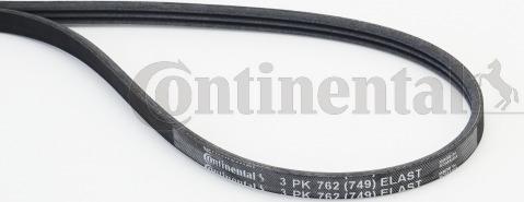 Contitech 3PK762 ELAST - Поліклиновий ремінь autozip.com.ua