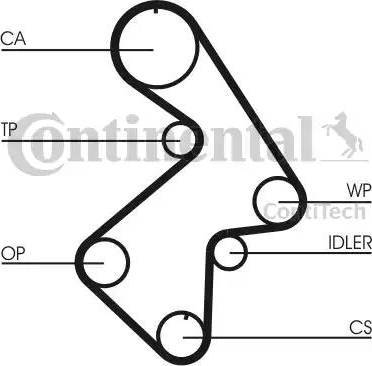 Continental CT998K1 - Комплект ременя ГРМ autozip.com.ua