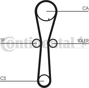 Contitech CT954 - Ремінь ГРМ autozip.com.ua