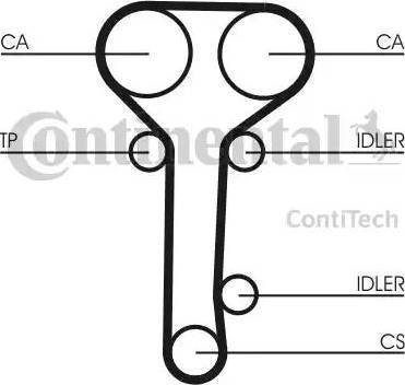 CONTINENTAL CT978K2 - Комплект ременя ГРМ autozip.com.ua