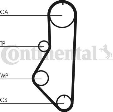 Contitech CT595 - Ремінь ГРМ autozip.com.ua