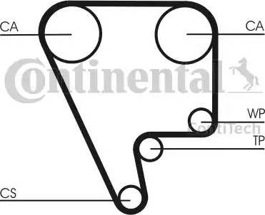 Continental CT556 - Ремінь ГРМ autozip.com.ua