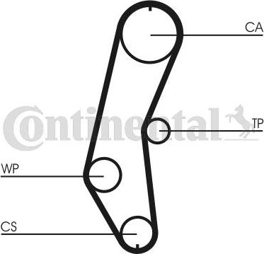 Contitech CT666 - Ремінь ГРМ autozip.com.ua