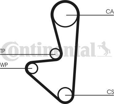 Continental CT607WP2 - Комплект ременя ГРМ autozip.com.ua