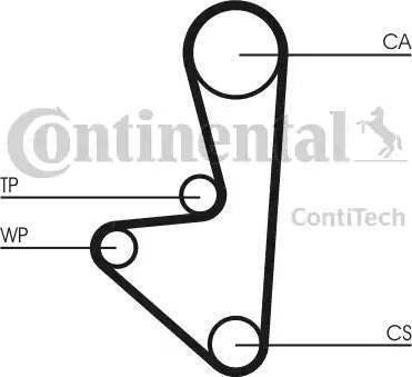 Continental CT607WP1 - Водяний насос + комплект зубчатого ременя autozip.com.ua