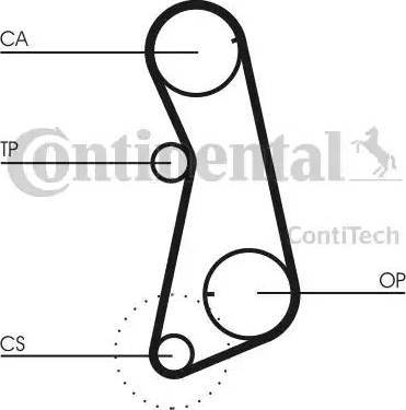 CONTINENTAL CT637 - Ремінь ГРМ autozip.com.ua