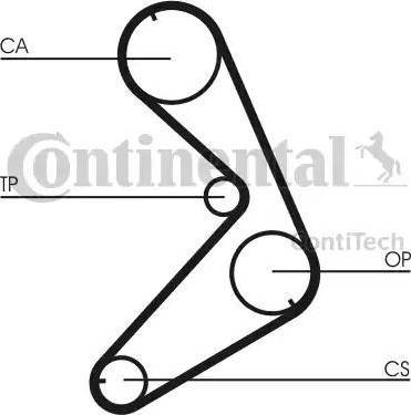 Continental CT676 - Ремінь ГРМ autozip.com.ua