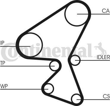 Continental CT1104WP1 - Водяний насос + комплект зубчатого ременя autozip.com.ua