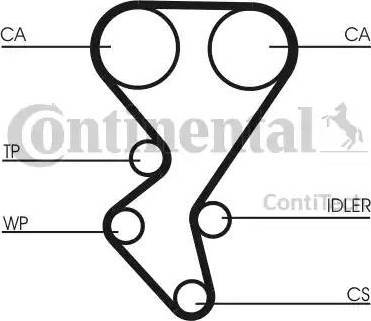 CONTINENTAL CT1092 - Ремінь ГРМ autozip.com.ua