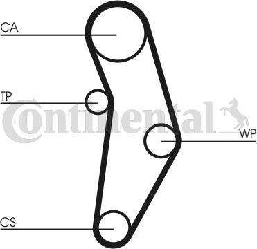 Continental CT1049WP2 - Водяний насос + комплект зубчатого ременя autozip.com.ua