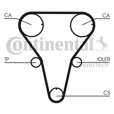 Continental CT1047 - Ремінь ГРМ autozip.com.ua