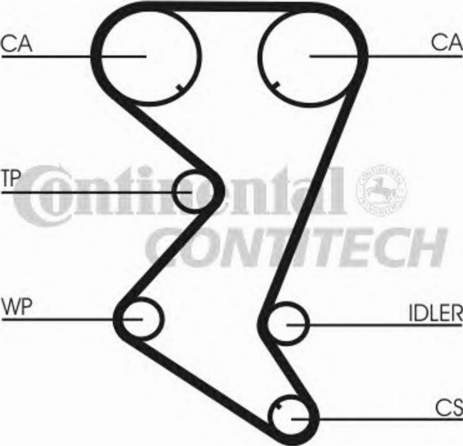 Contitech CT1003K1 - Комплект ременя ГРМ autozip.com.ua