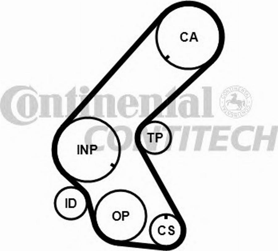 Contitech CT1014K1 - Комплект ременя ГРМ autozip.com.ua