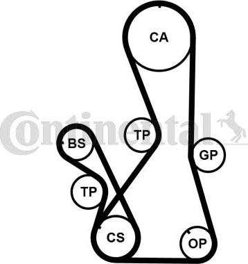 Continental CT1016K2PRO - Комплект ременя ГРМ autozip.com.ua