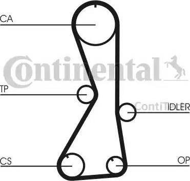 Continental CT1016K1 - Комплект ременя ГРМ autozip.com.ua