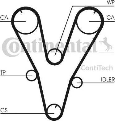 Continental CT1085 - Ремінь ГРМ autozip.com.ua