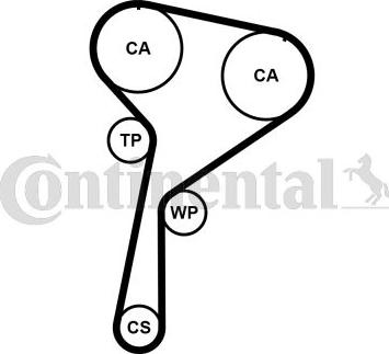 CONTINENTAL CT 1184 K2 - Комплект ременя ГРМ autozip.com.ua