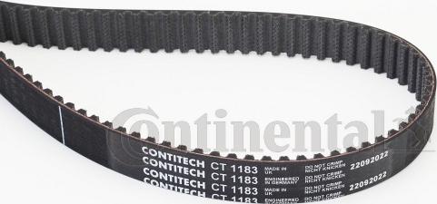 Contitech CT 1183 - Ремінь ГРМ autozip.com.ua