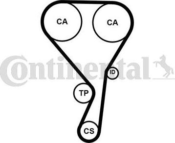 Contitech CT1215K1 - Комплект ременя ГРМ autozip.com.ua