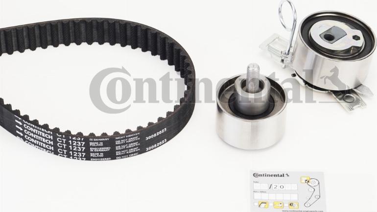 CONTINENTAL CT1237K1 - Комплект ременя ГРМ autozip.com.ua