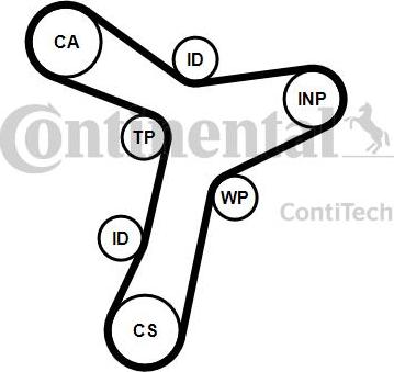 CONTINENTAL CT1229 - Ремінь ГРМ autozip.com.ua