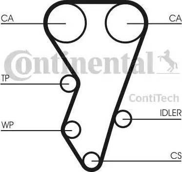 Continental CT864K1 - Комплект ременя ГРМ autozip.com.ua