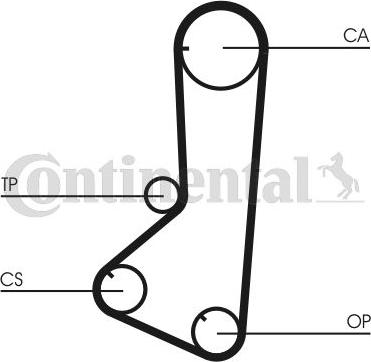 CONTINENTAL CT 801 K1 - Комплект ременя ГРМ autozip.com.ua