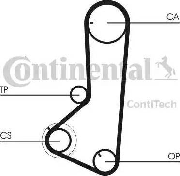 CONTINENTAL CT836 - Ремінь ГРМ autozip.com.ua