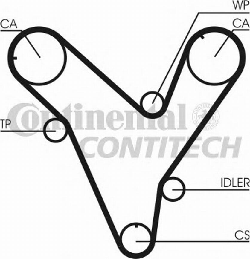 Contitech CT829K1 - Комплект ременя ГРМ autozip.com.ua