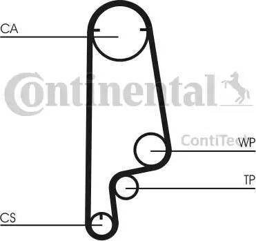 Continental CT799 - Ремінь ГРМ autozip.com.ua