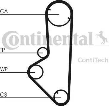 CONTINENTAL CT707K1 - Комплект ременя ГРМ autozip.com.ua